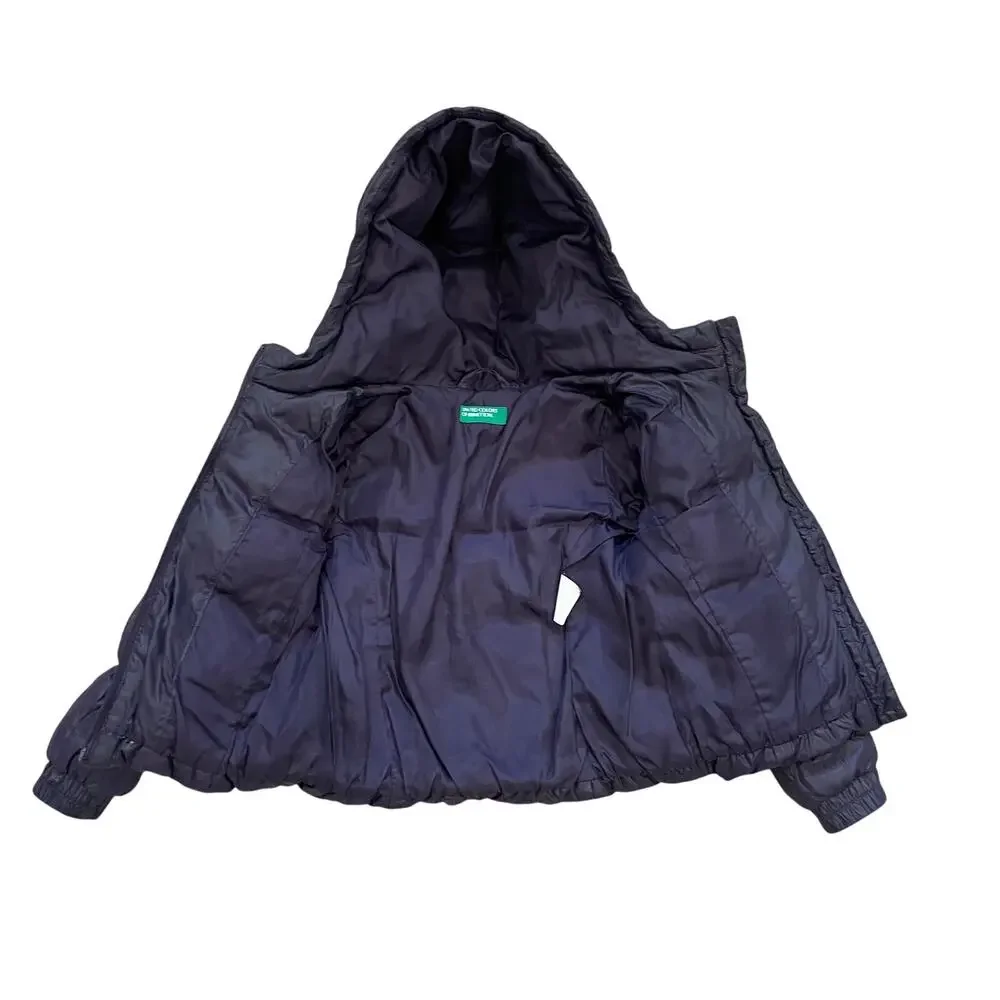 United Colors of Benetton Child's Navy Blue Puffer Coat, Hood, Unisex 18-24 Mo.